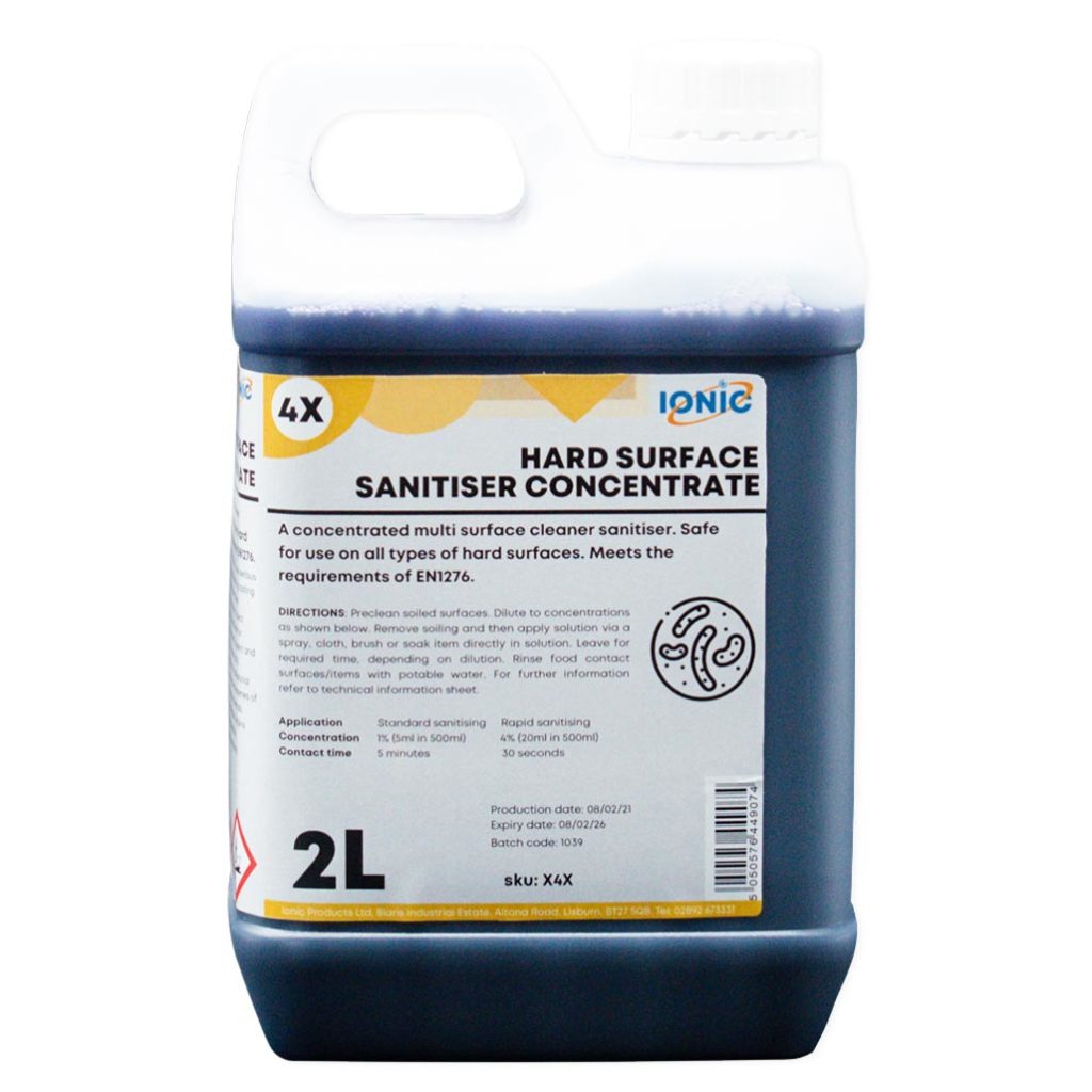4X Hard Surface Sanitiser Concentrate Malta Hygiene